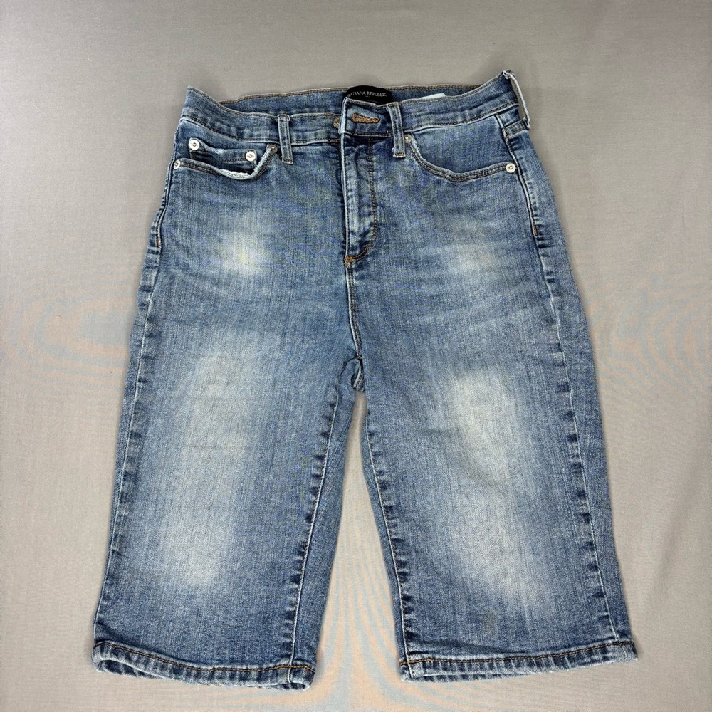 Banana Republic Shorts Women's 4 27 Blue Jeans Mid Rise Medium Wash Denim Casual